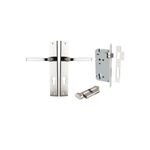 14208KENTR60KT - Annecy Lever - Rectangular Backplate Entrance Kit with High Security Lock - Polished Nickel - Entrance