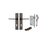 10782KENTR60KT - Baltimore Lever - Chamfered Backplate Entrance Kit with High Security Lock - Signature Brass - Entrance