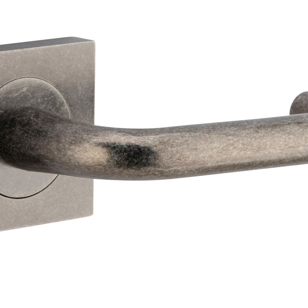 20367KIBPRIV60 - Oslo Lever - Square Rose (Inbuilt Privacy) - Distressed Nickel - Privacy