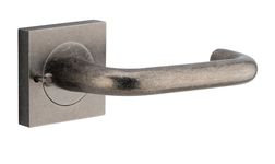 20367KIBPRIV60 - Oslo Lever - Square Rose (Inbuilt Privacy) - Distressed Nickel - Privacy