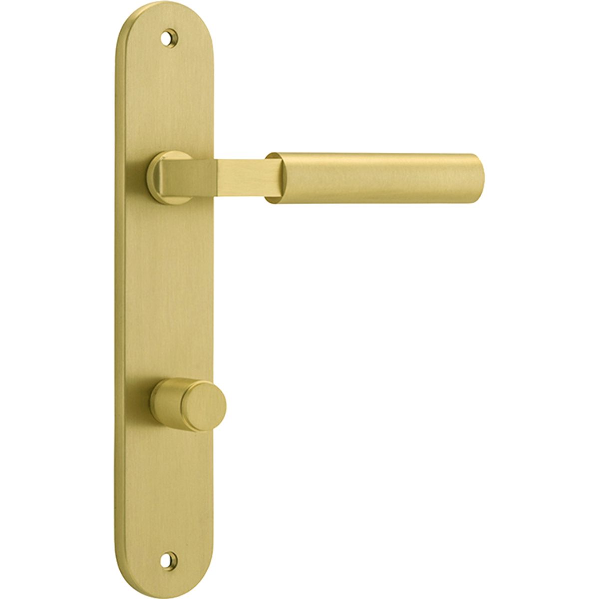 16266P85 - Berlin Lever - Oval Backplate - Brushed Gold PVD - Privacy
