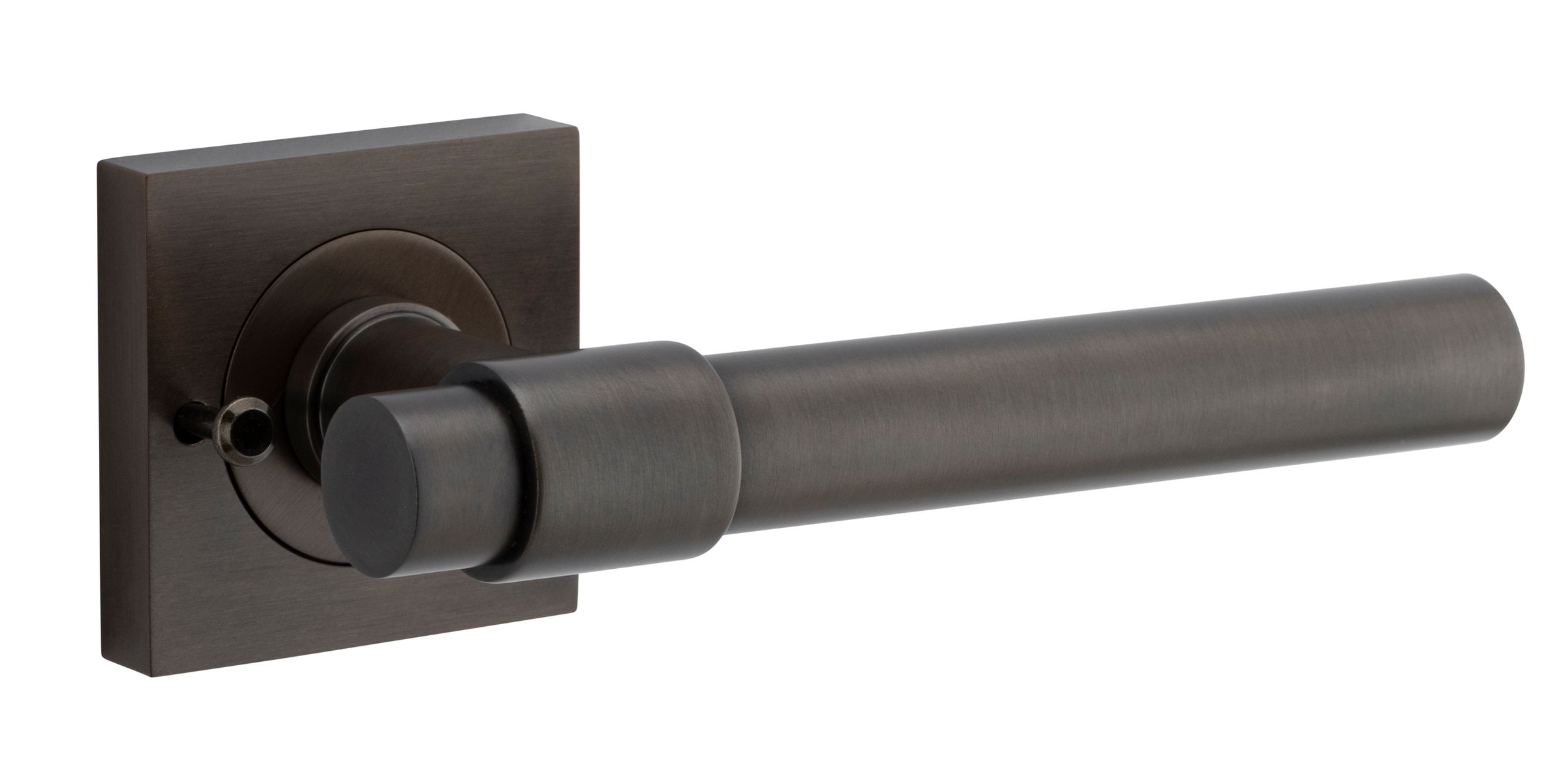 21201KIBPRIV60 - Helsinki Lever - Square Rose (Inbuilt Privacy) - Signature Brass - Privacy