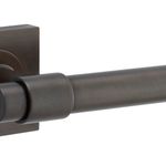 21201KIBPRIV60 - Helsinki Lever - Square Rose (Inbuilt Privacy) - Signature Brass - Privacy