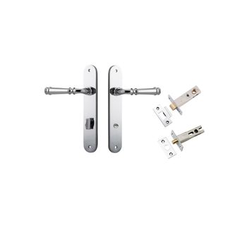 Verona Lever - Oval Backplate Privacy Kit with Privacy Turn