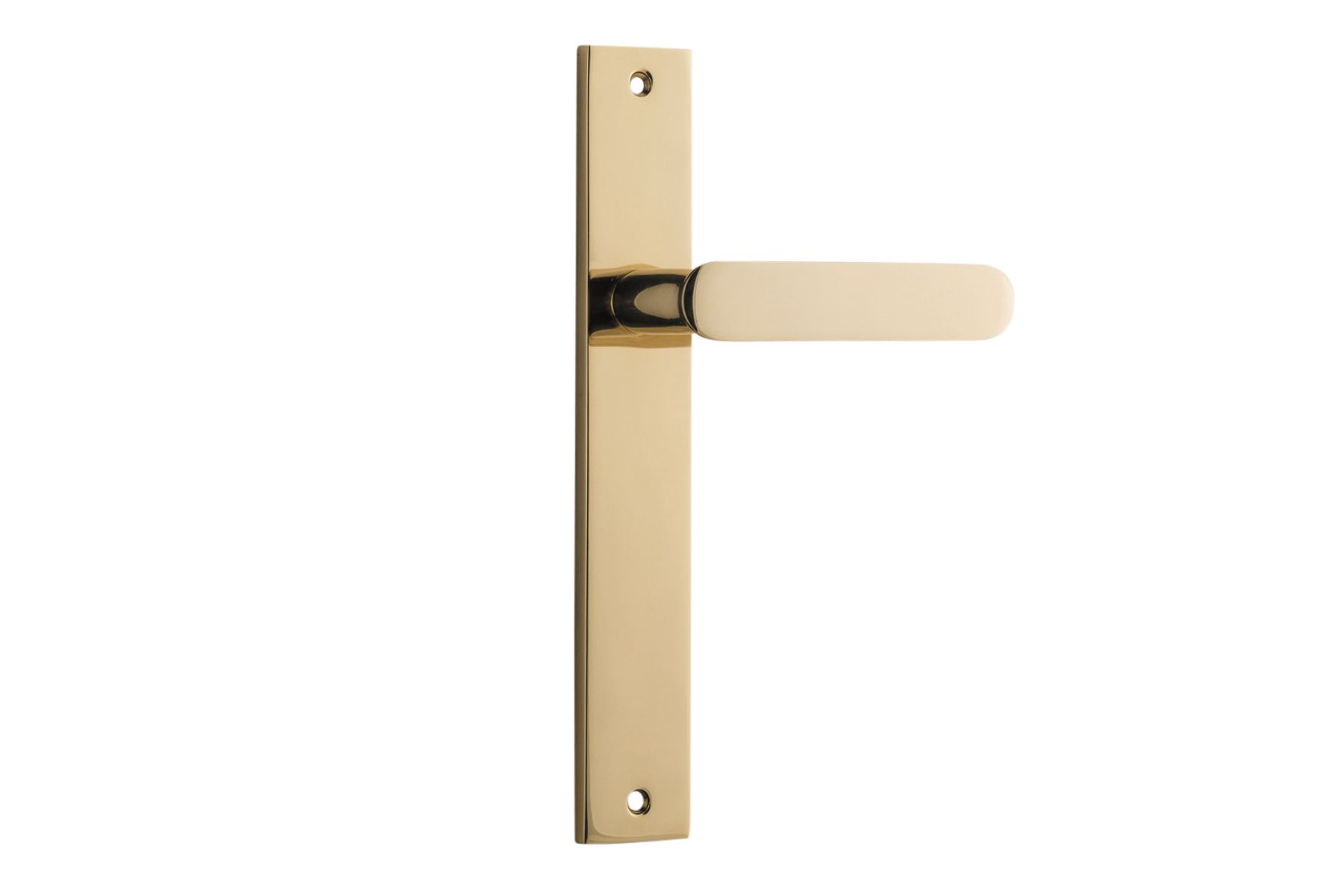 10248 - Bronte Lever - Rectangular Backplate - Polished Brass - Passage