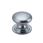 0568 - Sarlat Cupboard Knob - P27xD32mm - Brushed Chrome