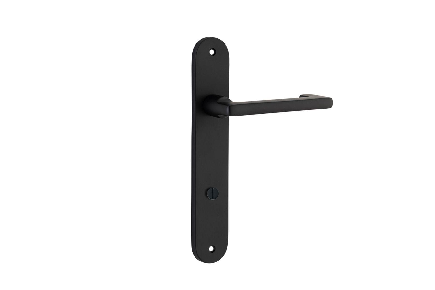 12852P85 - Baltimore Return Lever - Oval Backplate - Matt Black - Privacy