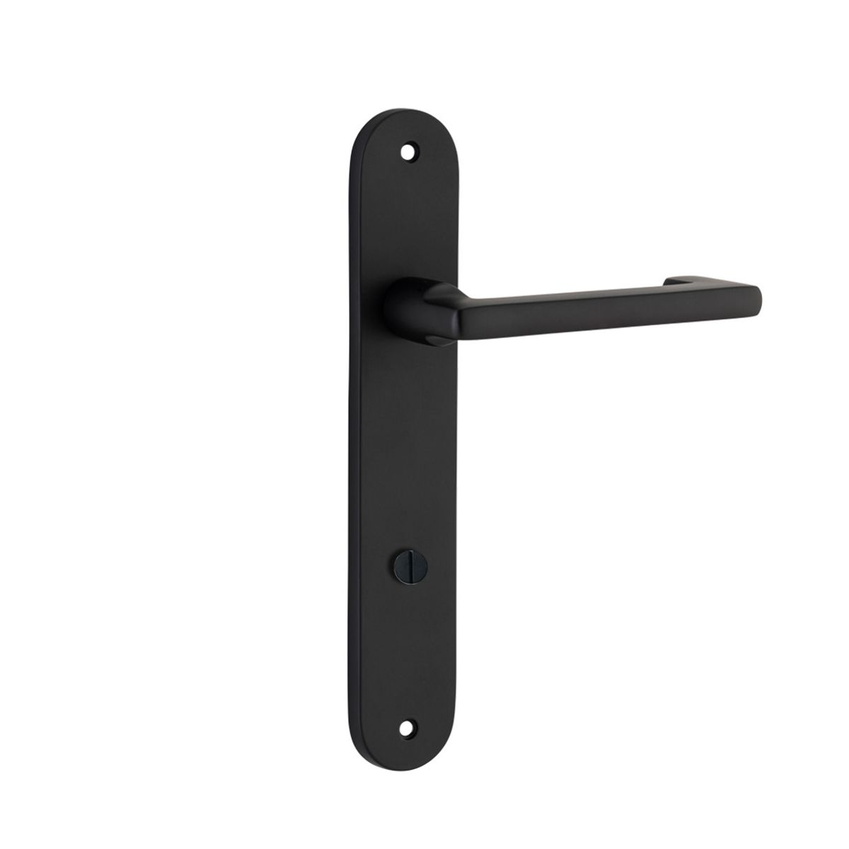 12852P85 - Baltimore Return Lever - Oval Backplate - Matt Black - Privacy
