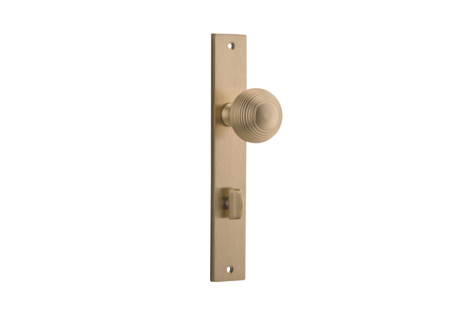 15324P85 - Guildford Knob - Rectangular Backplate - Brushed Brass - Privacy