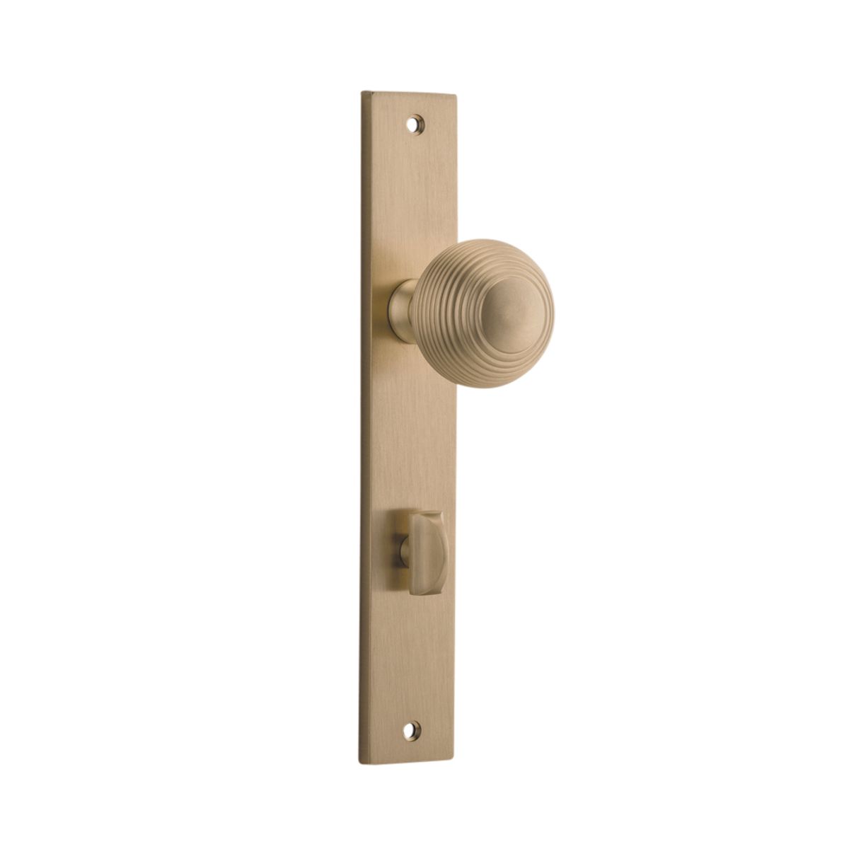 15324P85 - Guildford Knob - Rectangular Backplate - Brushed Brass - Privacy