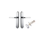 12220KPASS60 - Annecy Lever - Shouldered Backplate Passage Kit - Brushed Chrome - Passage