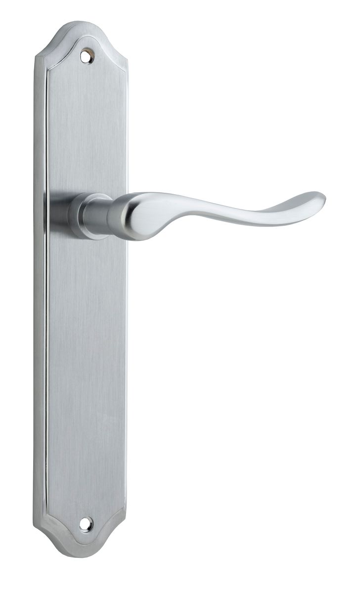 12422 - Stirling Lever - Shouldered Backplate - Brushed Chrome - Passage