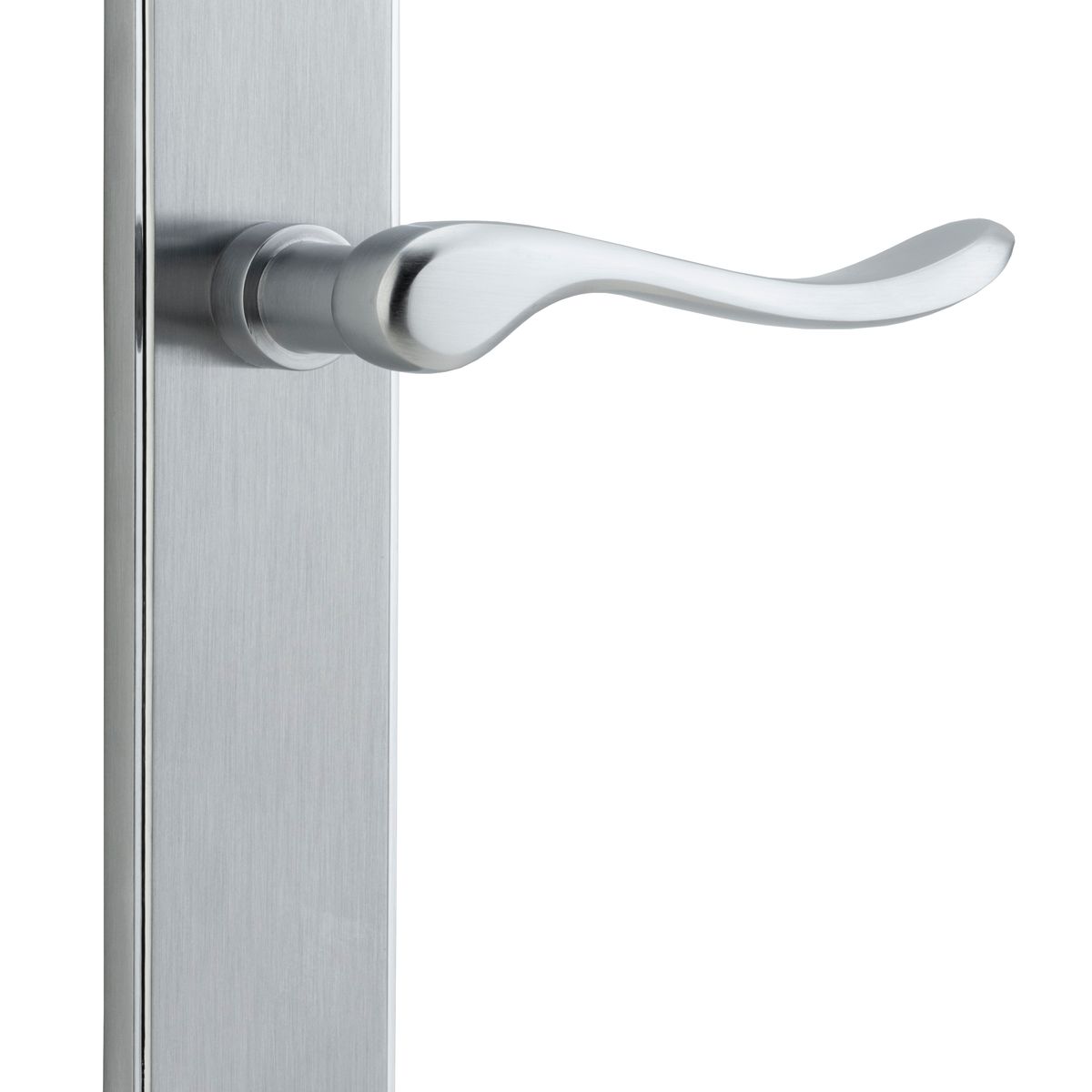 12422 - Stirling Lever - Shouldered Backplate - Brushed Chrome - Passage
