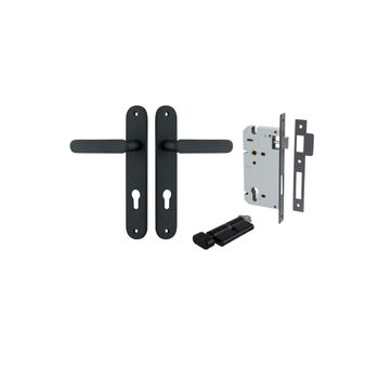 Bronte Lever - Oval Backplate Entrance Kit with High Security Lock