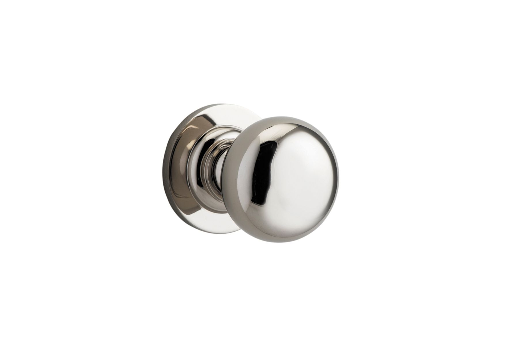 0208 - Cambridge Knob - Round Rose - Polished Nickel - Passage