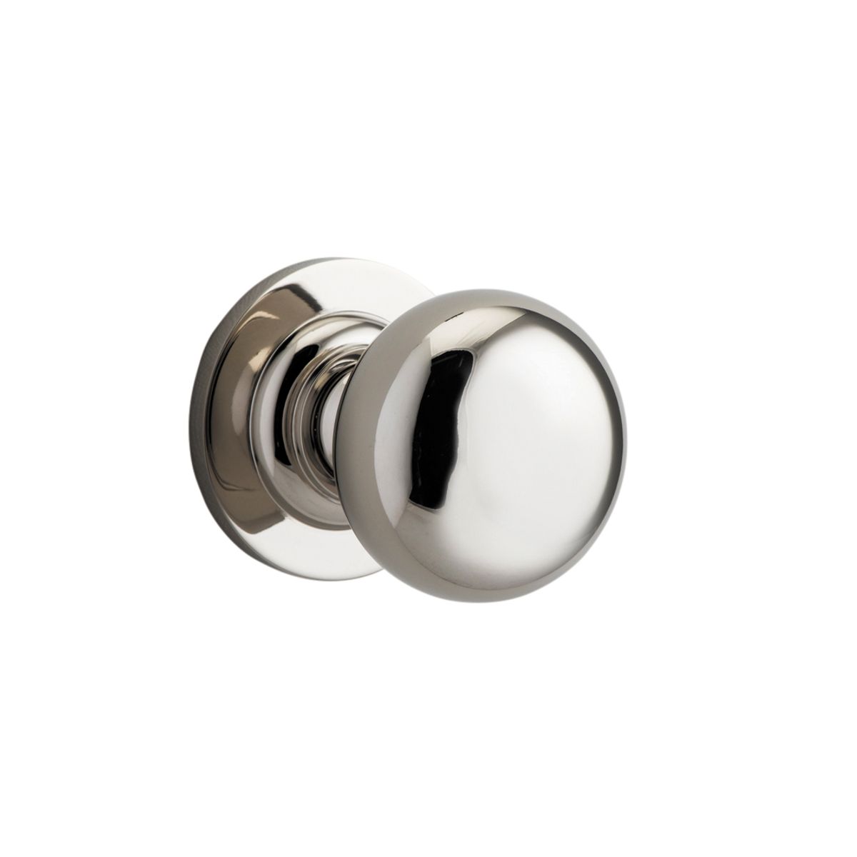 0208 - Cambridge Knob - Round Rose - Polished Nickel - Passage