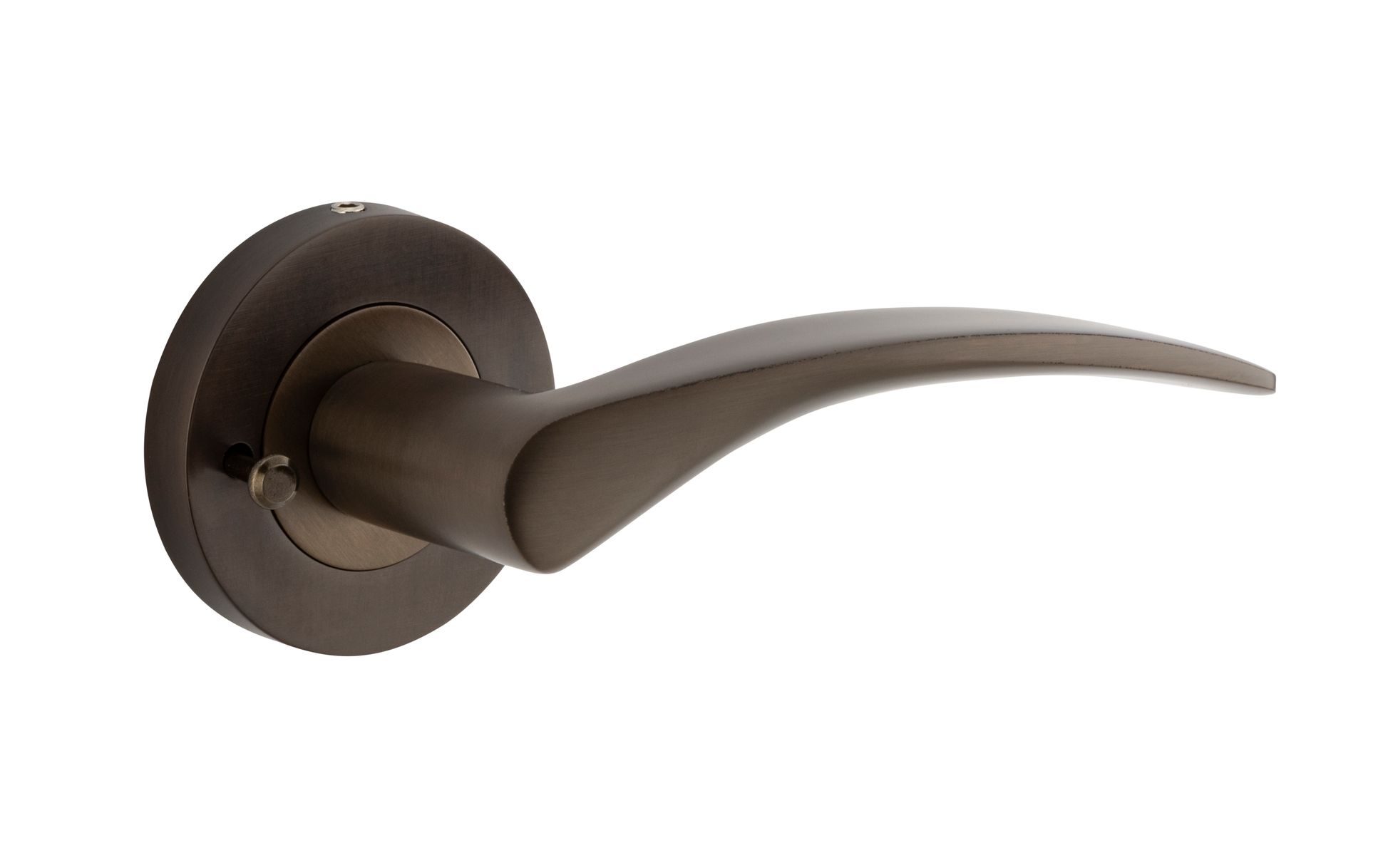 9221KIBPRIV60 - Oxford Lever - Round Rose (Inbuilt Privacy) - Signature Brass - Privacy