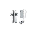 11826KENTR60KK - Paddington Knob - Shouldered Backplate Entrance Kit with High Security Lock - Polished Chrome - Entrance