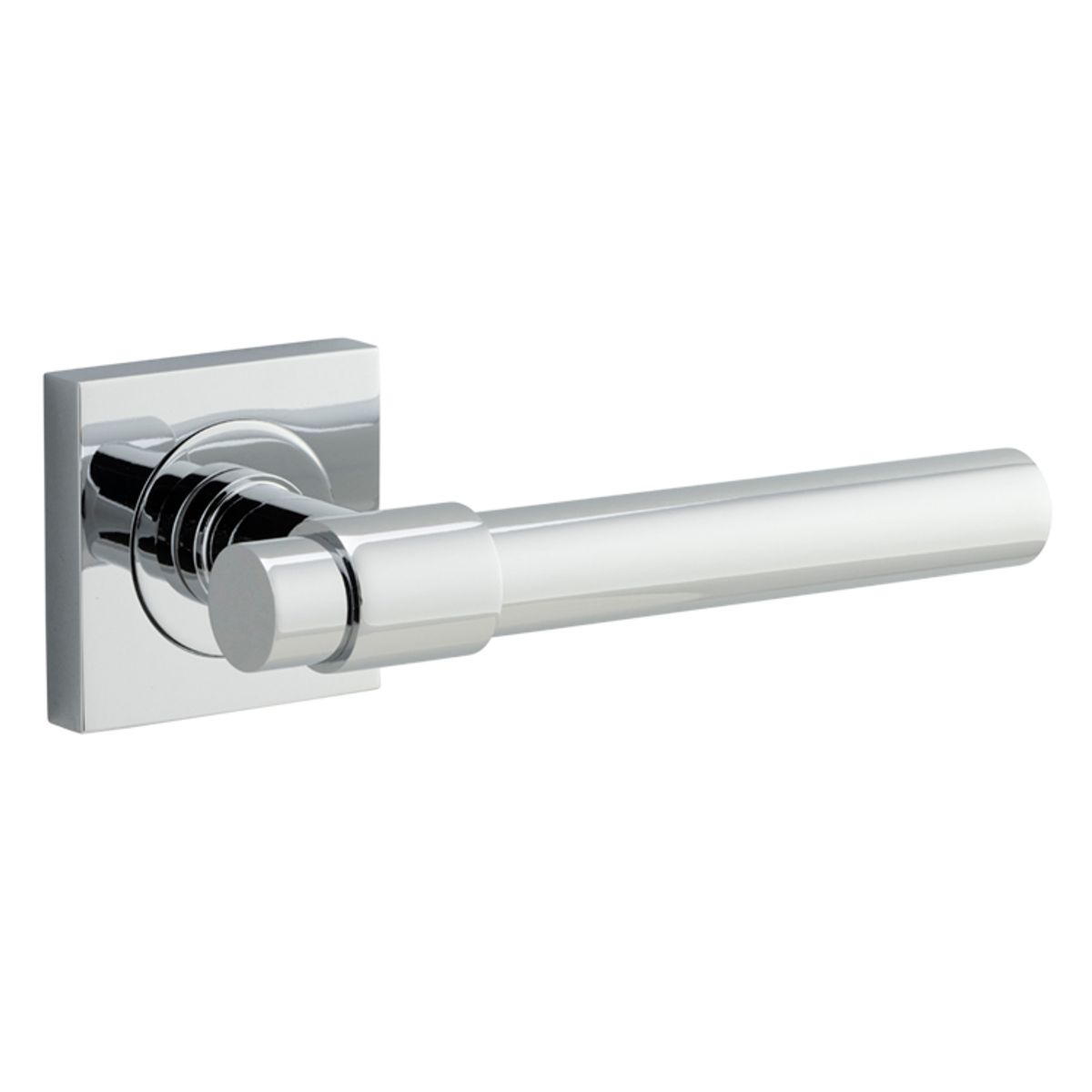 21204 - Helsinki Lever - Square Rose - Polished Chrome - Passage
