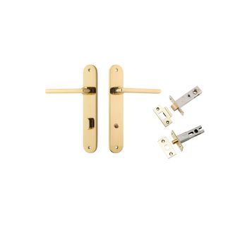 Baltimore Lever - Oval Backplate Privacy Kit with Privacy Turn