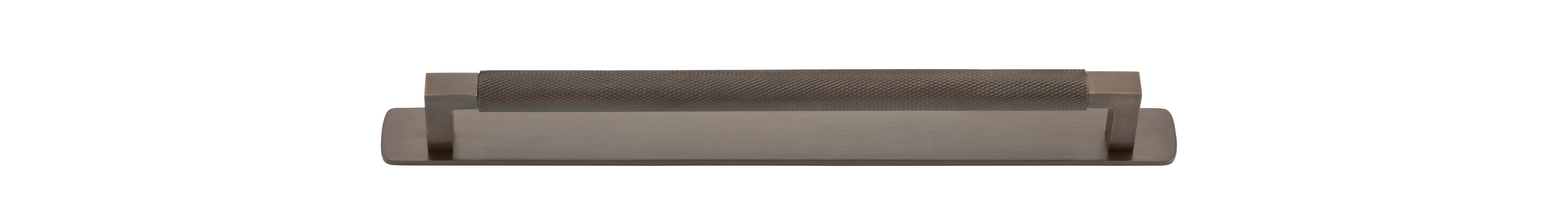 22124B - Brunswick Cabinet Pull with Backplate  - CTC256mm - Signature Brass