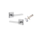0275KIBPRIV60 - Baltimore Lever - Square Rose (Inbuilt Privacy) - Brushed Chrome - Privacy