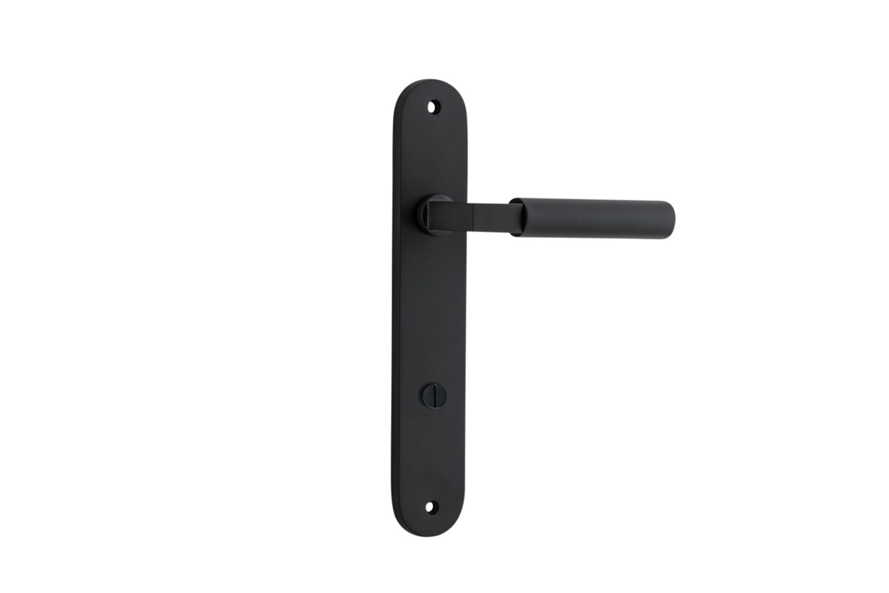 12766P85 - Berlin Lever - Oval Backplate - Matt Black - Privacy
