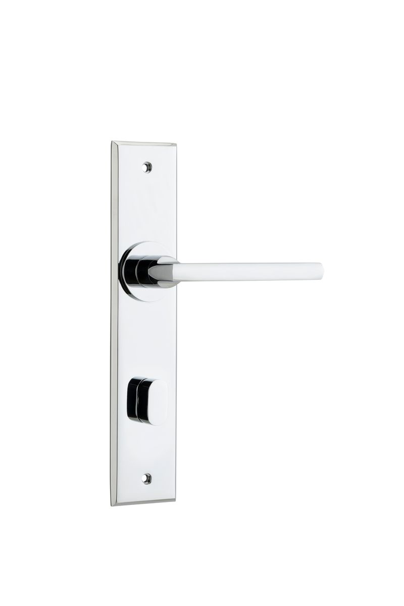 11782P85 - Baltimore Lever - Chamfered Backplate - Polished Chrome - Privacy