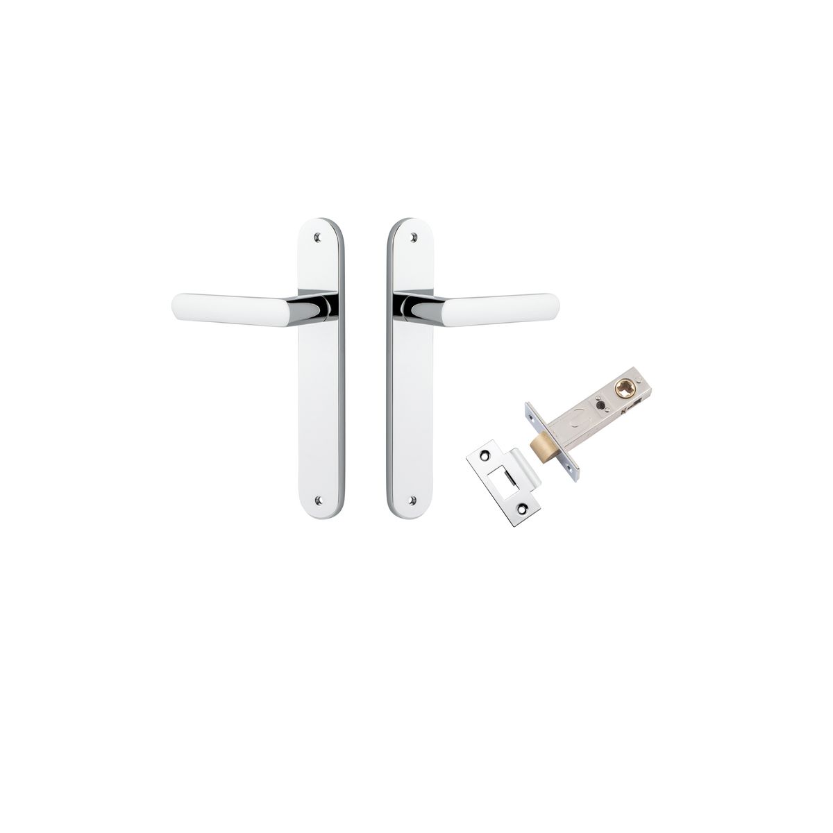 11864KPASS60 - Osaka Lever - Oval Backplate Passage Kit - Polished Chrome - Passage