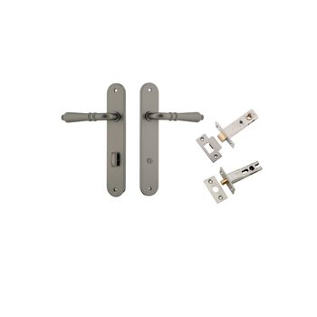 Sarlat Lever - Oval Backplate Privacy Kit with Privacy Turn
