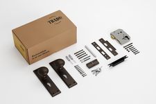 Milton Door Knob - Long Backplate Entrance Set with High Security Lock