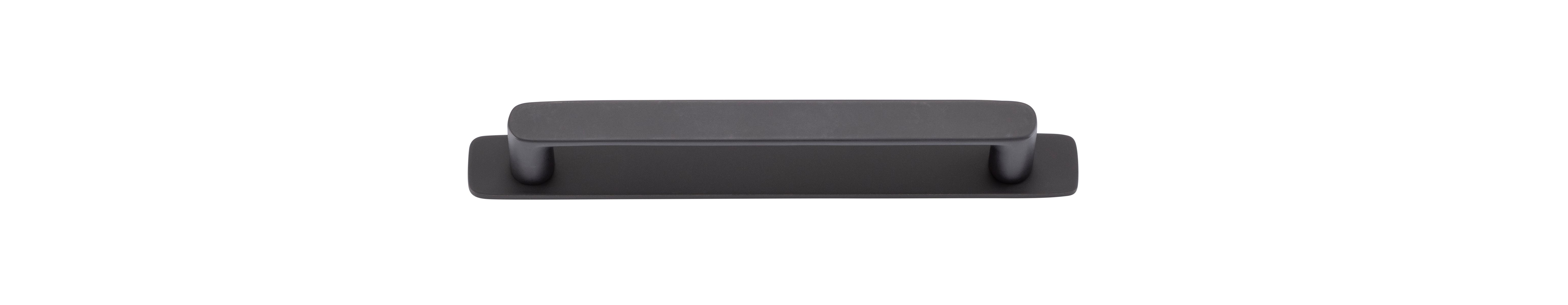 20963B - Osaka Cabinet Pull with Backplate - CTC160mm - Matt Black