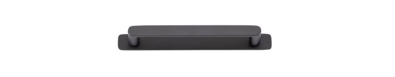 20963B - Osaka Cabinet Pull with Backplate - CTC160mm - Matt Black