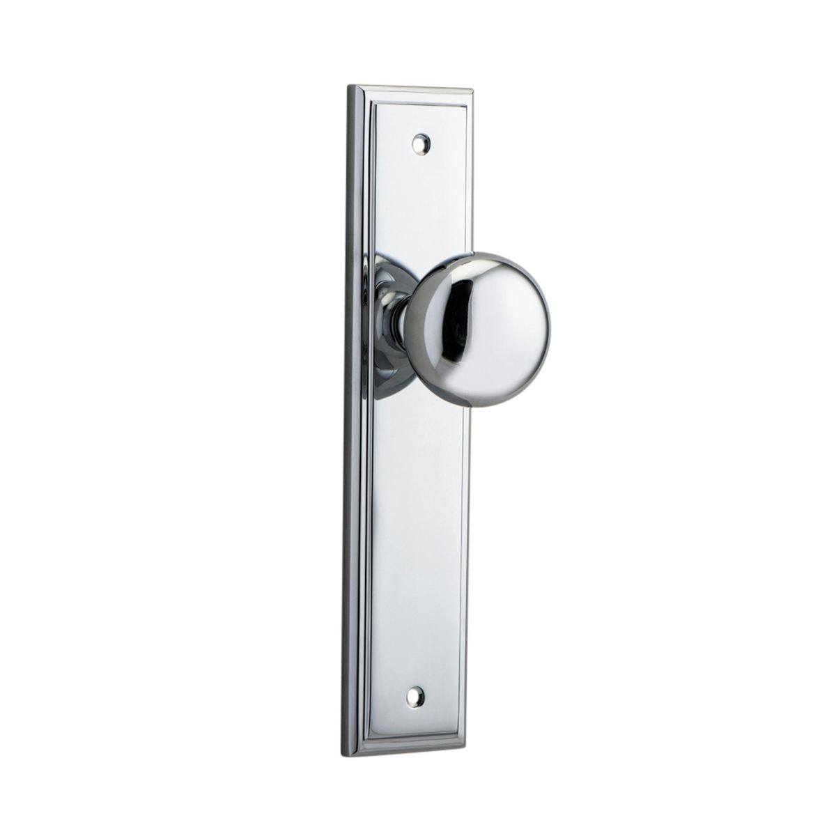 11840 - Cambridge Knob - Stepped Backplate - Polished Chrome - Passage