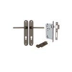 10726KENTR60KT - Baltimore Lever - Oval Backplate Entrance Kit with High Security Lock - Signature Brass - Entrance