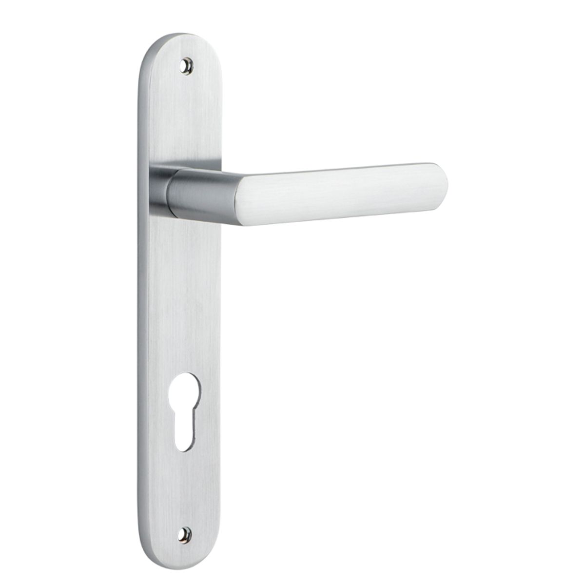 12364E85 - Osaka Lever - Oval Backplate - Brushed Chrome - Entrance