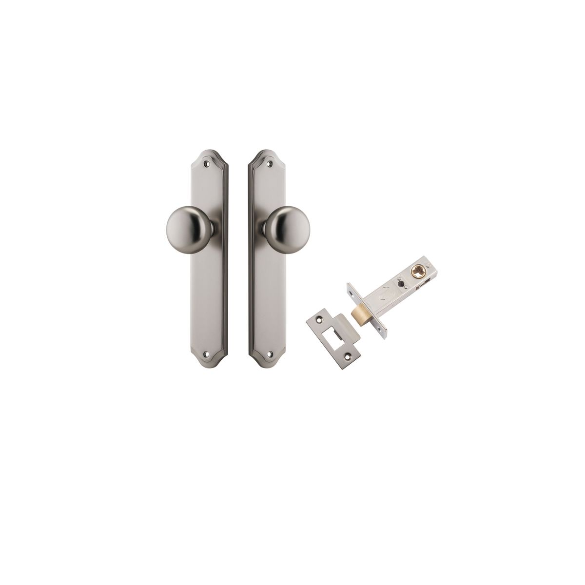 14828KPASS60 - Cambridge Knob - Shouldered Backplate Passage Kit - Satin Nickel - Passage