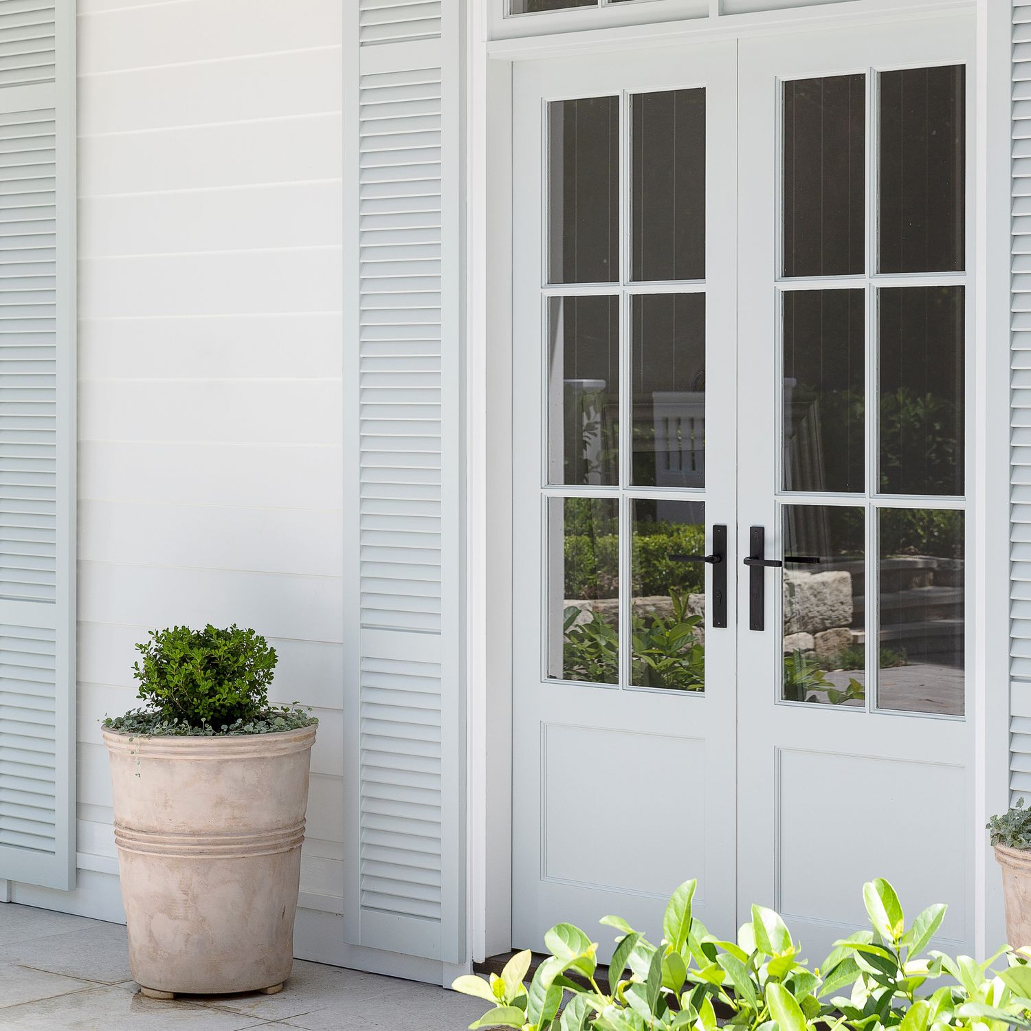 15708P85 - Annecy Lever - Rectangular Backplate - Brushed Brass - Privacy