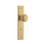 15446P85 - Cambridge Knob - Chamfered Backplate - Brushed Brass - Privacy