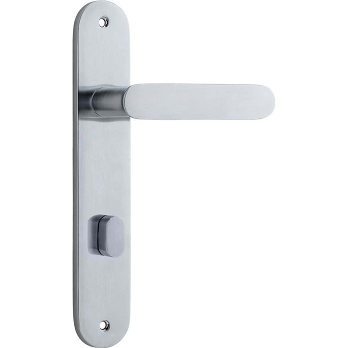 12264P85 - Bronte Lever - Oval Backplate - Brushed Chrome - Privacy