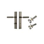 16852KPRIV60 - Brunswick Lever - Rectangular Backplate Privacy Kit - Graphite PVD - Privacy