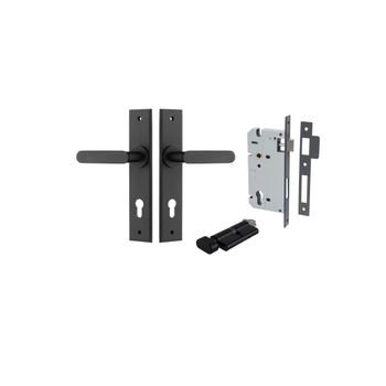 Bronte Lever - Chamfered Backplate Entrance Kit with High Security Lock