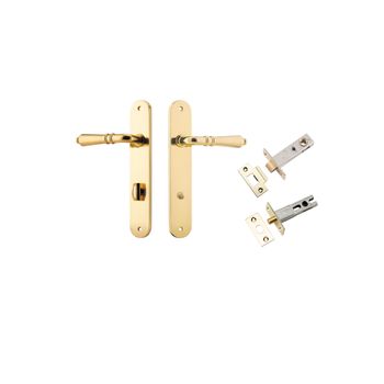 Sarlat Lever - Oval Backplate Privacy Kit with Privacy Turn