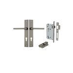 16702KENTR60KK - Baltimore Lever - Rectangular Backplate Entrance Kit with High Security Lock - Graphite PVD - Entrance