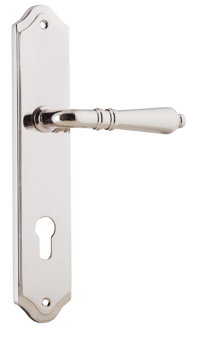 14212E85 - Sarlat Lever - Shouldered Backplate - Polished Nickel - Entrance