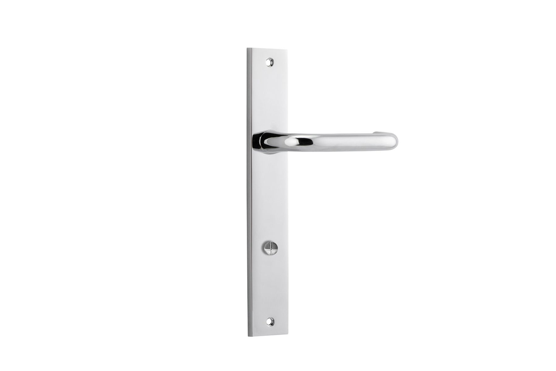 11844P85 - Oslo Lever - Rectangular Backplate - Polished Chrome - Privacy