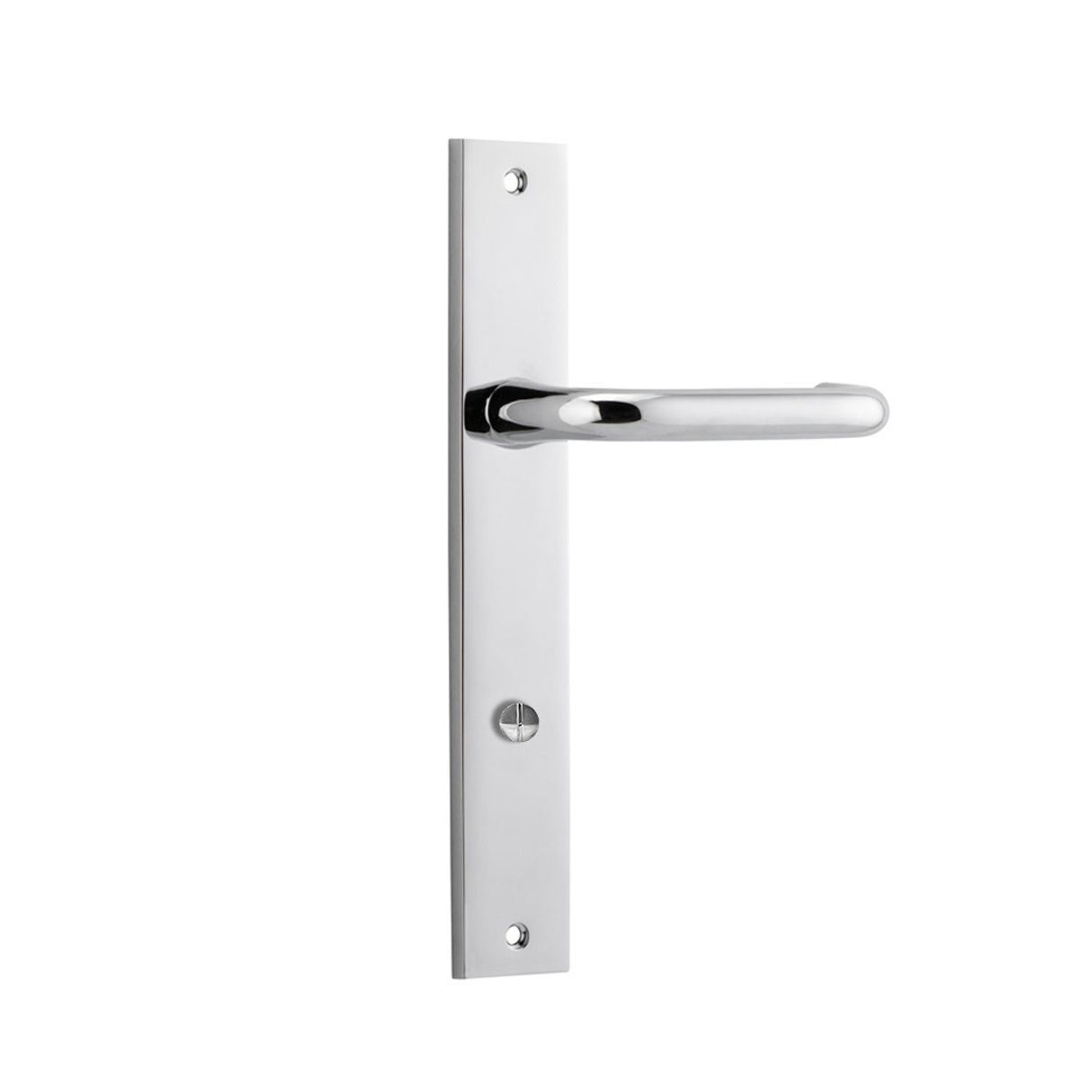 11844P85 - Oslo Lever - Rectangular Backplate - Polished Chrome - Privacy