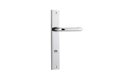 11844P85 - Oslo Lever - Rectangular Backplate - Polished Chrome - Privacy
