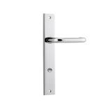 11844P85 - Oslo Lever - Rectangular Backplate - Polished Chrome - Privacy