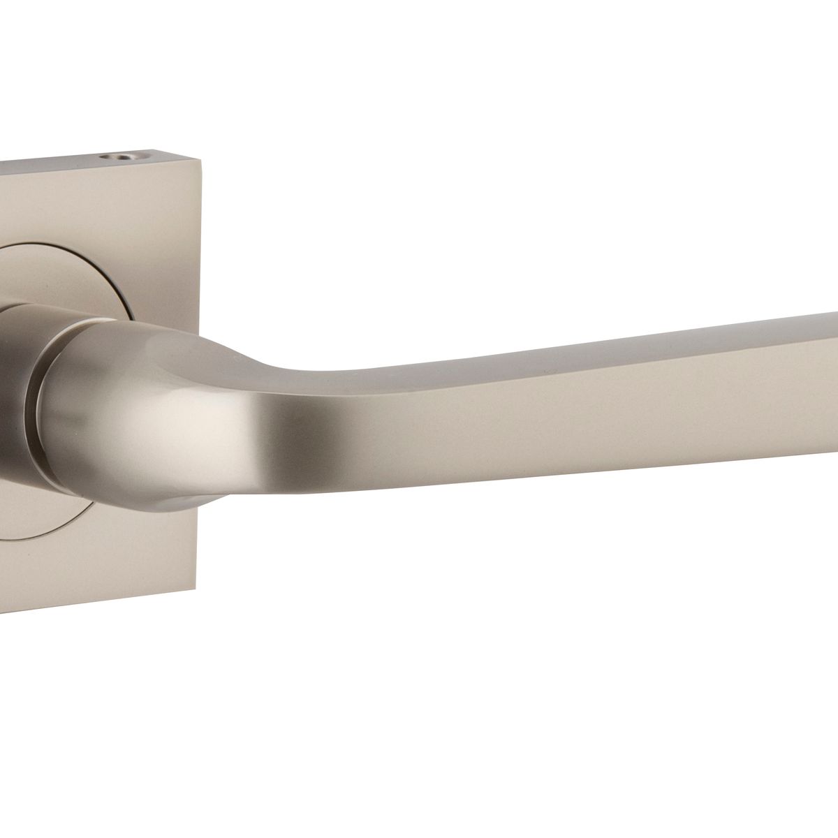0399KIBPRIV60 - Annecy Lever - Square Rose (Inbuilt Privacy) - Satin Nickel - Privacy